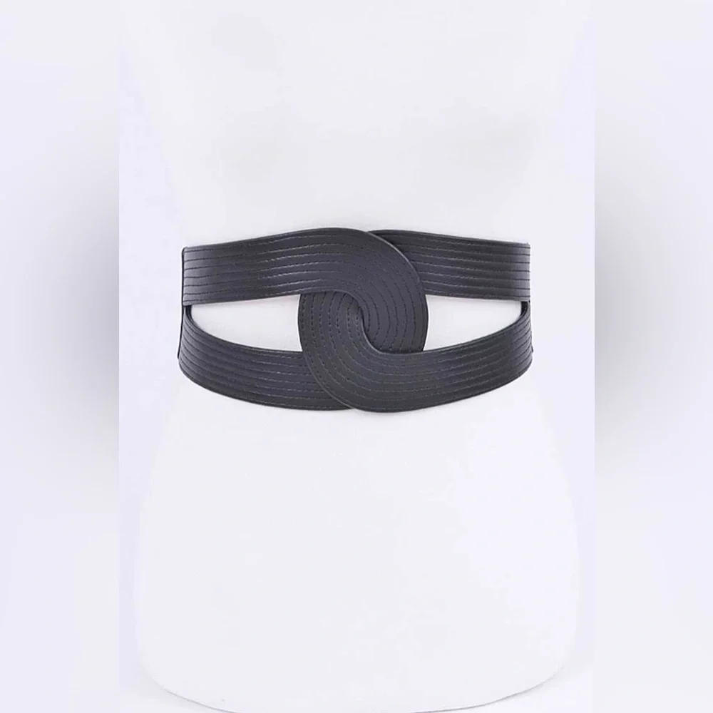 Vegan Leather Waist Corset Statement Belt